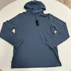 Travis Mathew Seven Minutes Lightweight Hoodie Sweatshirt Medium Blue Nights $99